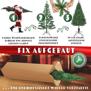 Kunstkerstboom 180 cm, 588 takpunten