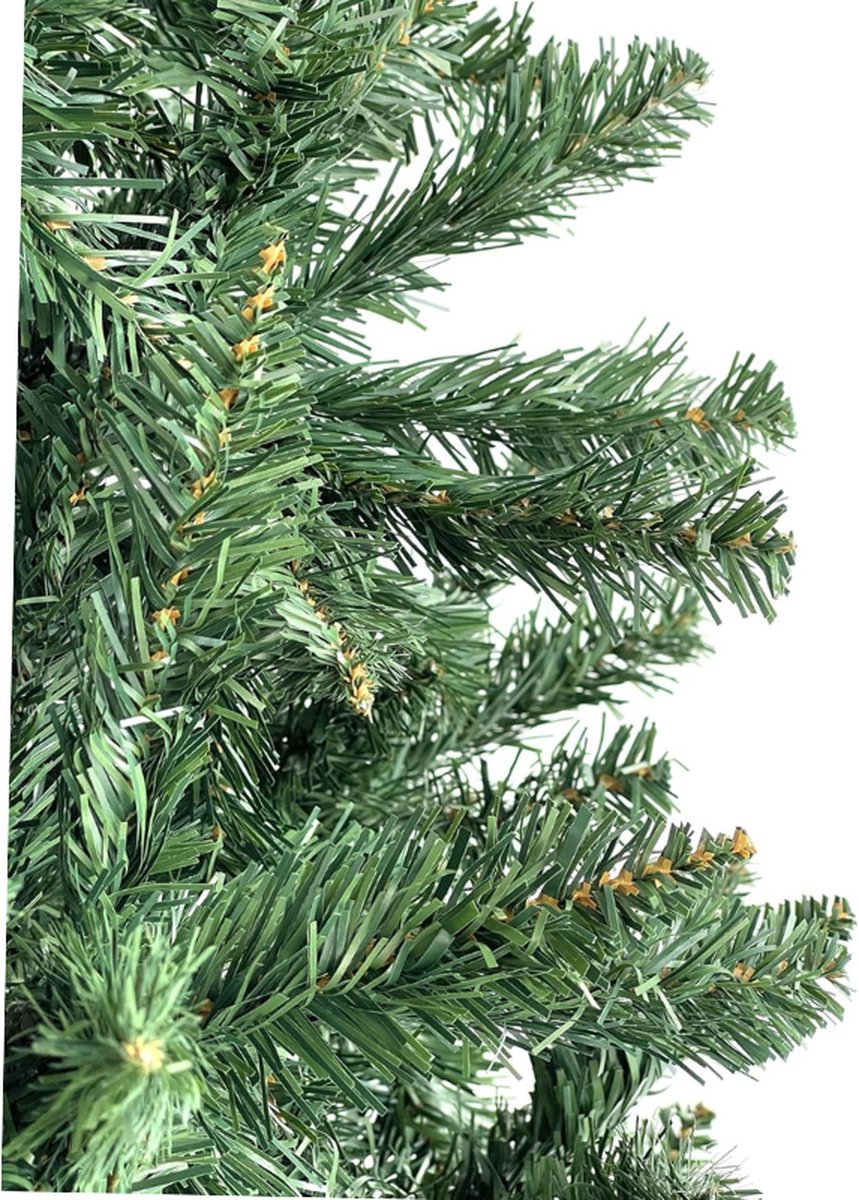 Kunstkerstboom 180 cm 878 Takken PVC Metaalstandaard Groen