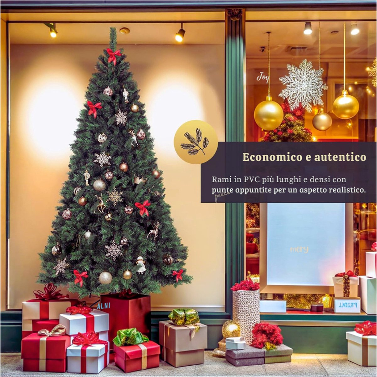Kunstkerstboom 180 cm Groen Met Standaard Paraplusysteem