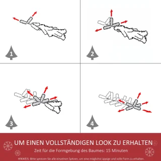 Kunstkerstboom 180 cm Groen - Metaal