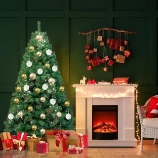 Kunstkerstboom 180 cm - Groen - Metalen standaard
