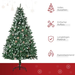 Kunstkerstboom 180 cm - Groen-wit