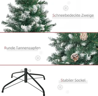 Kunstkerstboom 180 cm - Groen-wit