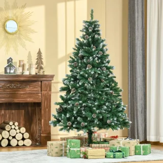 Kunstkerstboom 180 cm - Groen-wit