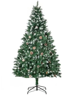 Kunstkerstboom 180 cm - Groen-wit