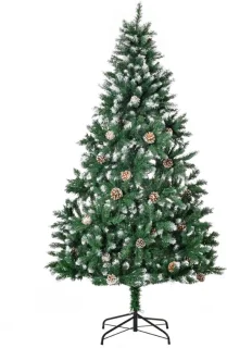 Kunstkerstboom 180 cm - Groen-wit