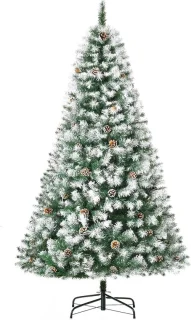 Kunstkerstboom 180 cm groen wit