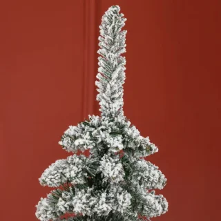 Kunstkerstboom 180 cm Groen-wit Ø46 cm