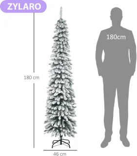 Kunstkerstboom 180 cm Groen-wit Ø46 cm