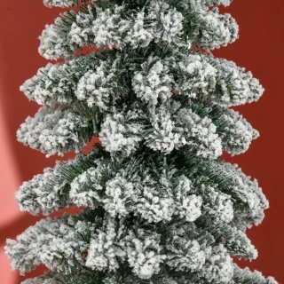 Kunstkerstboom 180 cm Groen-wit Ø46 cm
