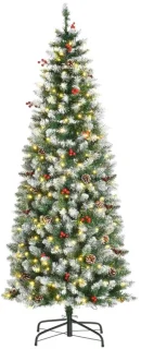Kunstkerstboom 180 cm LED sneeuw