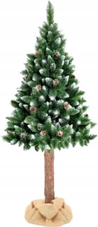 Kunstkerstboom 180 cm met houten stam