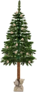 Kunstkerstboom 180 cm met houten stam groen