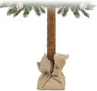 Kunstkerstboom 180 cm met houten stam groen