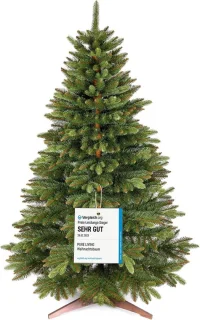 Kunstkerstboom 180 cm met houten standaard