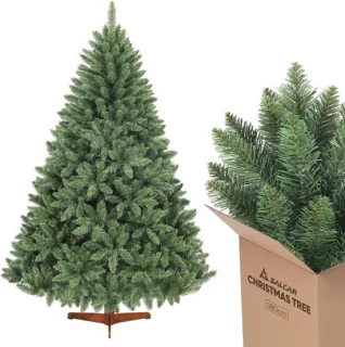 Kunstkerstboom 180 cm met houten standaard