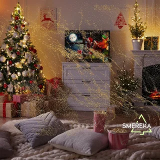 Kunstkerstboom 180 cm met houten standaard