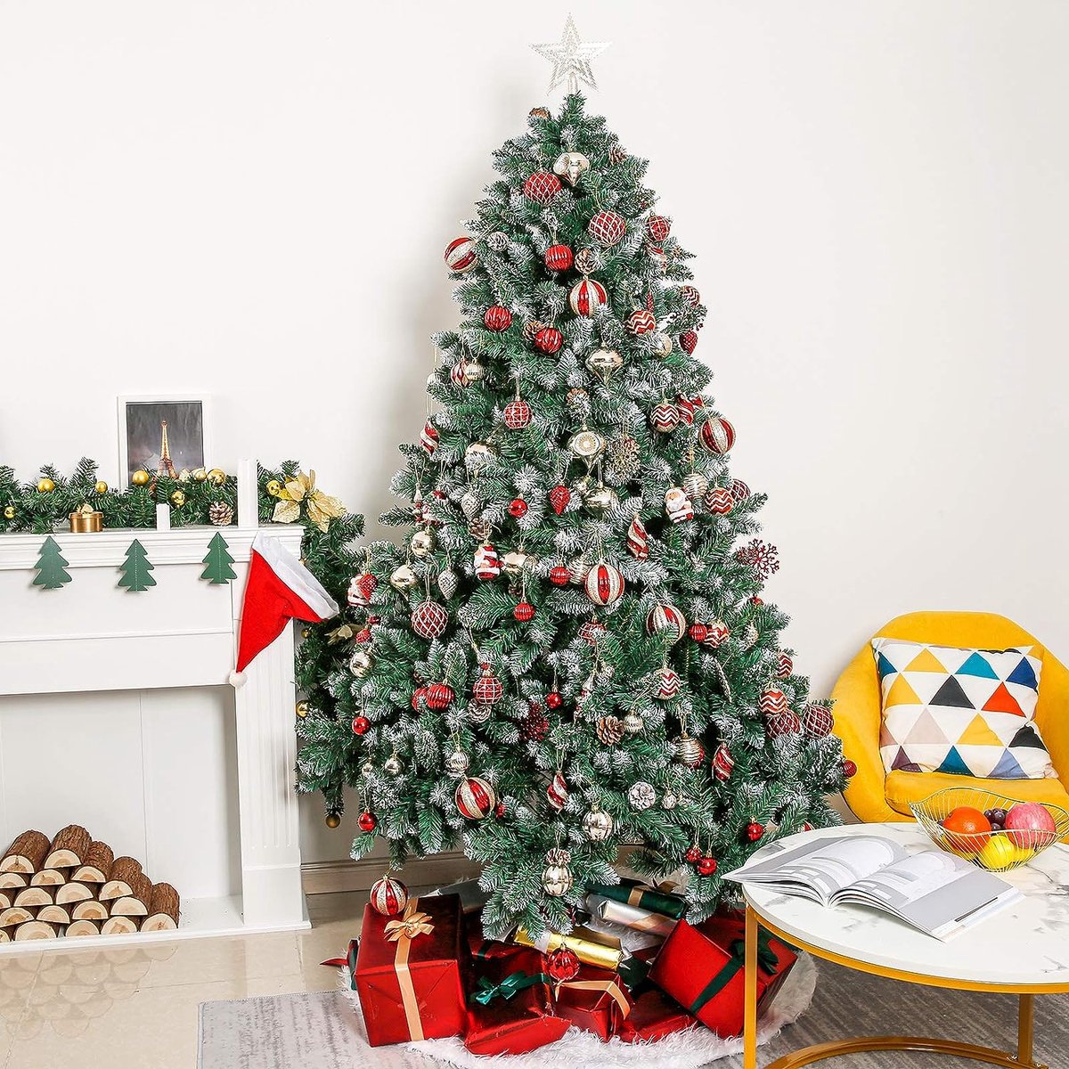 Kunstkerstboom 180 cm met ijzeren standaard