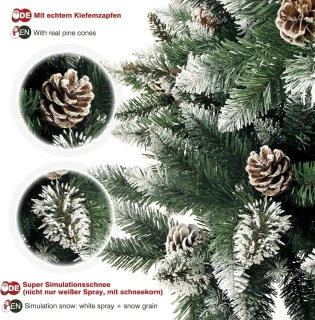Kunstkerstboom 180 cm met ijzeren standaard
