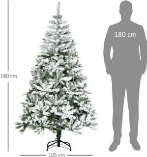 Kunstkerstboom 180 cm met kunstsneeuw