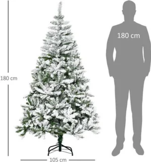 Kunstkerstboom 180 cm met kunstsneeuw