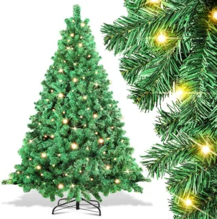 Kunstkerstboom 180 cm met led-verlichting - 860 takken