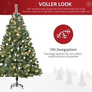 Kunstkerstboom 180 cm met metalen standaard