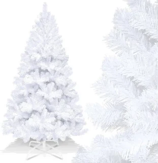 Kunstkerstboom 180 cm met metalen standaard, sneeuwlook