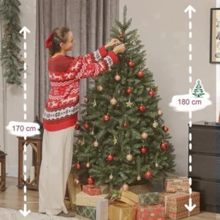 Kunstkerstboom 180 cm met metalen standaard