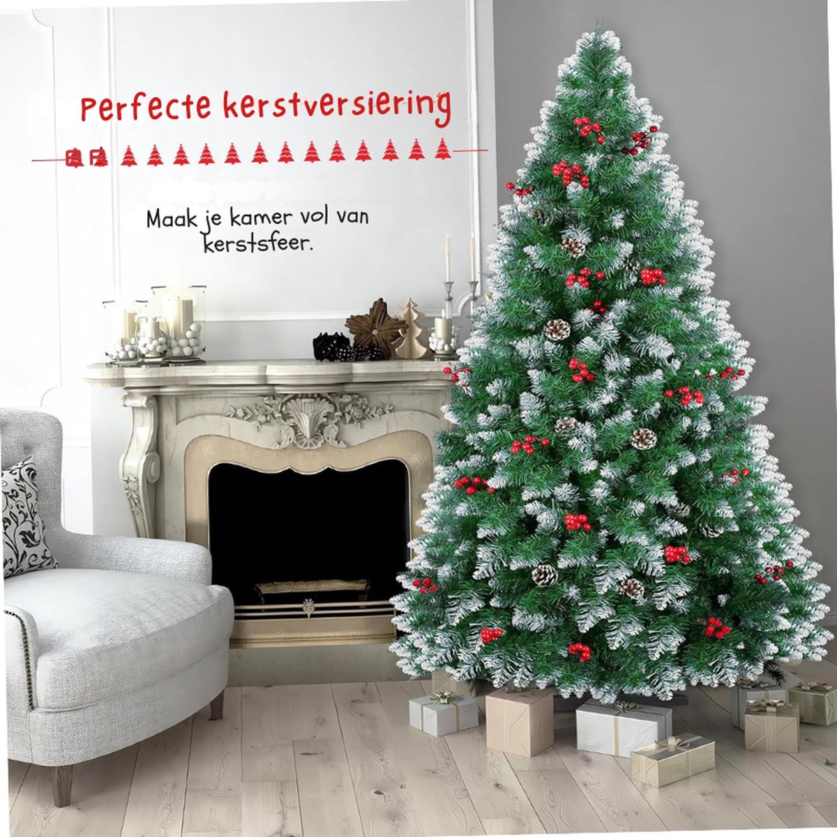 Kunstkerstboom 180 cm met standaard