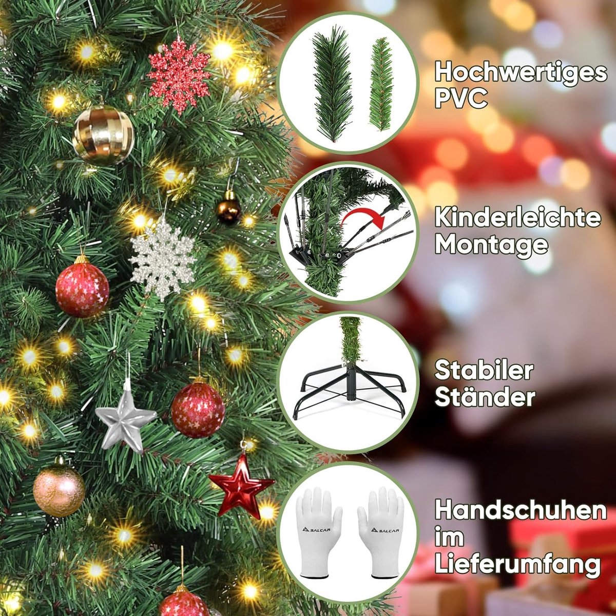 Kunstkerstboom 180 cm met standaard