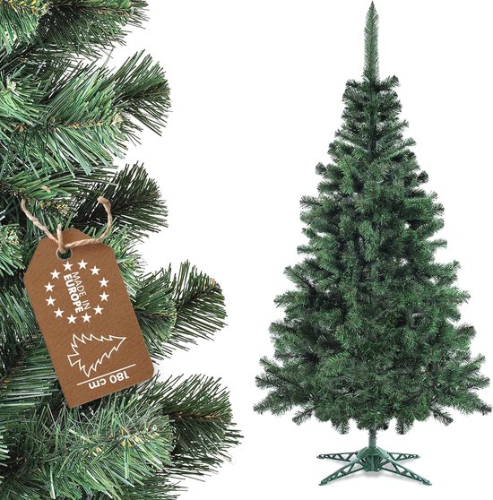 Kunstkerstboom 180 cm met standaard en versiering