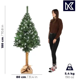 Kunstkerstboom 180 cm - natuurlijke stam