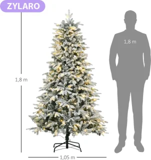 Kunstkerstboom 180 cm Ø105 cm Groen-Wit