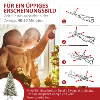 Kunstkerstboom 180 cm Ø105 cm Groen-Wit