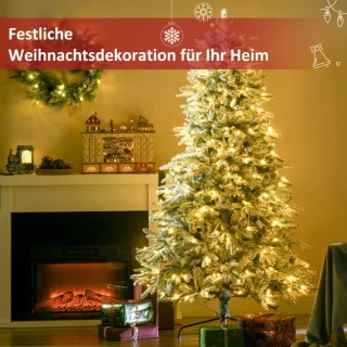Kunstkerstboom 180 cm Ø105 cm Groen-Wit