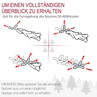 Kunstkerstboom 180 cm Ø114 cm