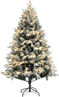 Kunstkerstboom 180 cm Ø116 cm Groen-wit