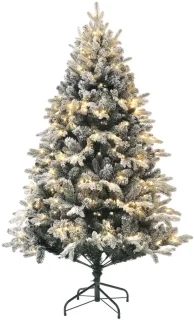 Kunstkerstboom 180 cm Ø116 cm Groen-wit
