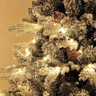 Kunstkerstboom 180 cm Ø116 cm Groen-wit