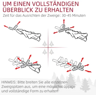 Kunstkerstboom 180 cm Ø116 cm Groen-wit