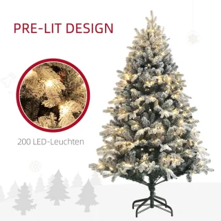 Kunstkerstboom 180 cm Ø116 cm Groen-wit