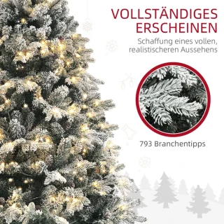 Kunstkerstboom 180 cm Ø116 cm Groen-wit