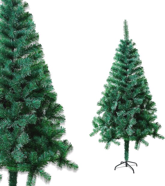 Kunstkerstboom 180 cm PVC Dennenboom met Standaard