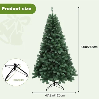 Kunstkerstboom 180 cm PVC groen, metalen voet