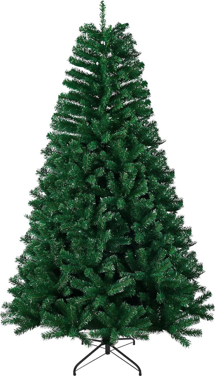 Kunstkerstboom 180 cm PVC met metalen standaard groen