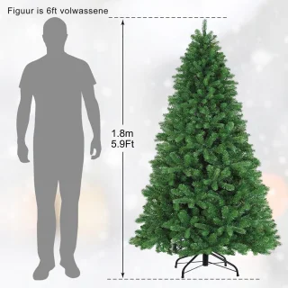 Kunstkerstboom 180 cm PVC met metalen standaard