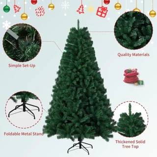 Kunstkerstboom 180 cm PVC met metalen standaard