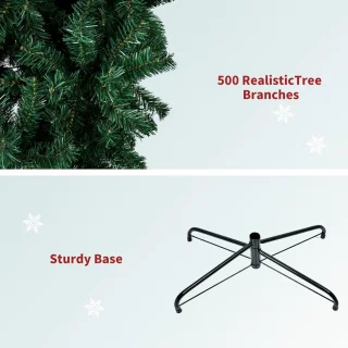 Kunstkerstboom 180 cm PVC met metalen standaard