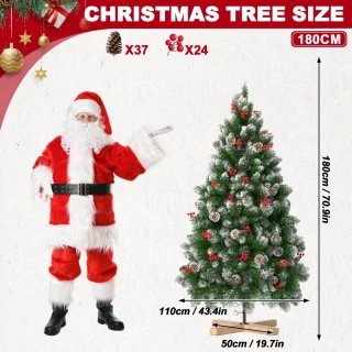 Kunstkerstboom 180 cm PVC-spar